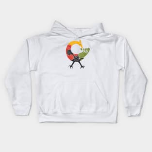 Sankofa Bird Adinkra Art in Pan African Colors Kids Hoodie